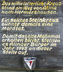 detail hinweisschild